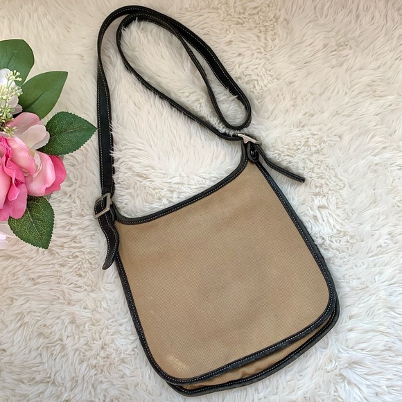 Vintage Coach Twill & Leather Crossbody - Picture 2 of 16
